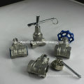 Stainles Steel Thread Gate Valve with Blue Handle Wheel